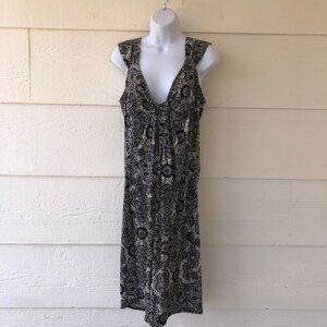 Maggy L Size 14 Plunge Neck Midi Summer Dress